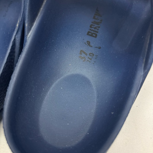 Birkenstock Women Arizona Essentials Sandal Navy Blue Rubber Size 37 US 6 - Picture 7 of 13